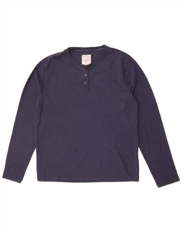 Fat Face Mens Top Long Sleeve XL Navy Blue Cotton