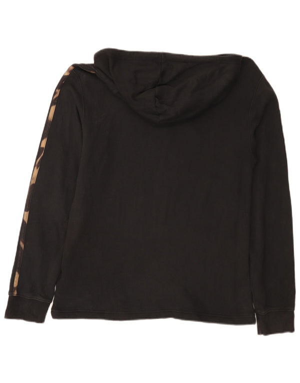 Adidas Womens Hoodie Jumper UK 8/10 Small Black Cotton