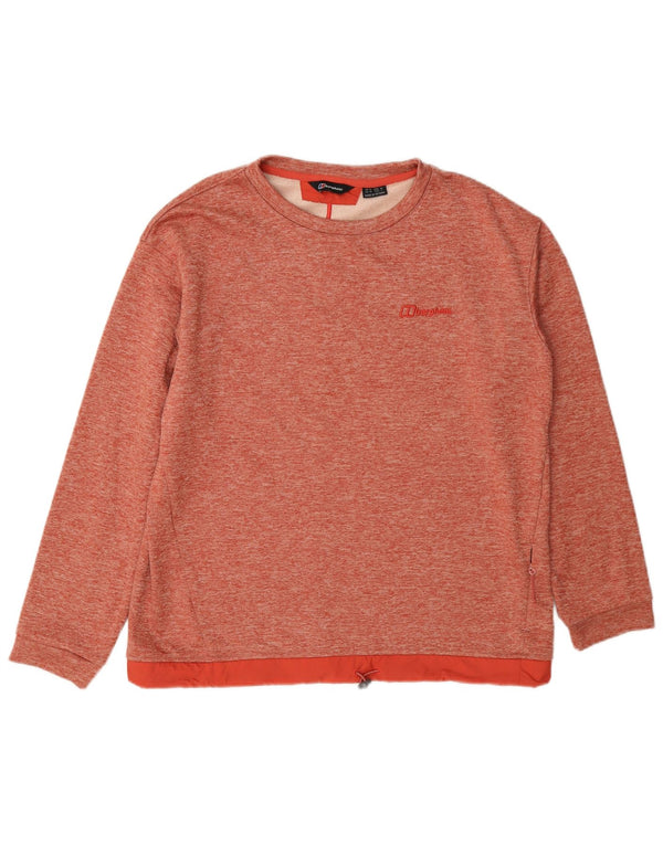 Berghaus Womens Sweatshirt Jumper UK 12 Medium Red Flecked