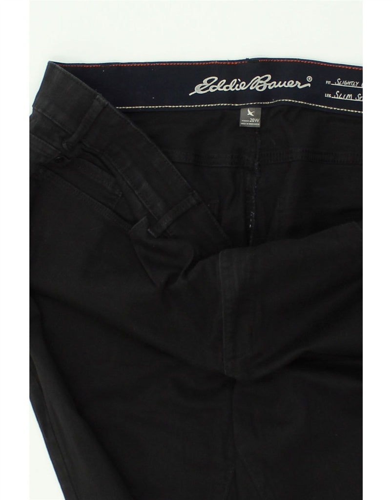 EDDIE BAUER Womens Slightly Curvy Slim Jeans W20 2XL W40 L29 Black Cotton | Vintage Eddie Bauer | Thrift | Second-Hand Eddie Bauer | Used Clothing | Messina Hembry 