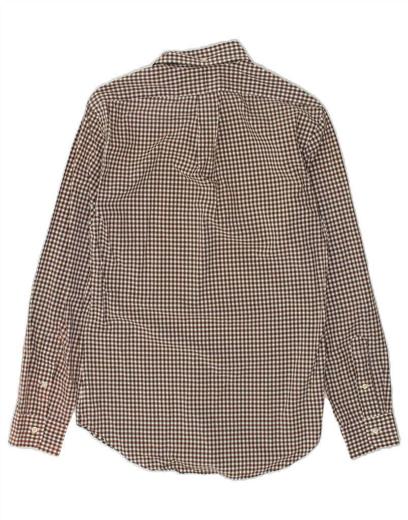 POLO RALPH LAUREN Mens Slim Fit Shirt Small Brown Gingham Cotton | Vintage Polo Ralph Lauren | Thrift | Second-Hand Polo Ralph Lauren | Used Clothing | Messina Hembry 