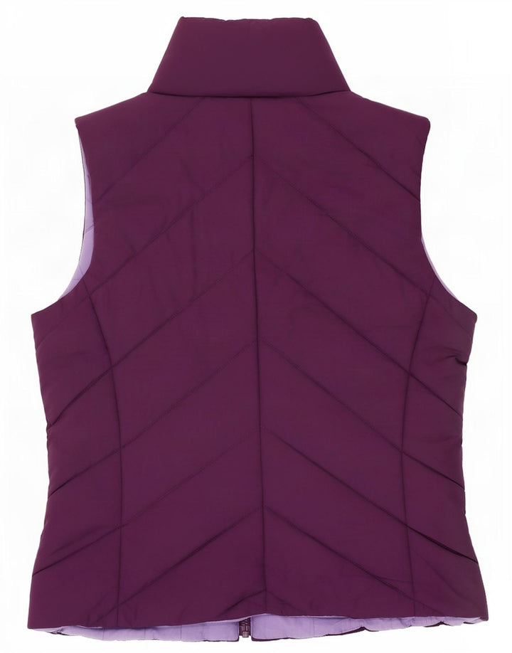 M&Co Womens Padded Gilet UK 12 Medium Purple Polyester