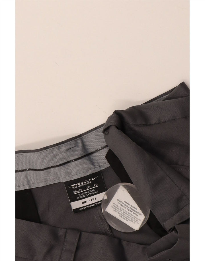 Nike Mens Dri Fit Pegged Chino Trousers W38 L29 Grey Polyester