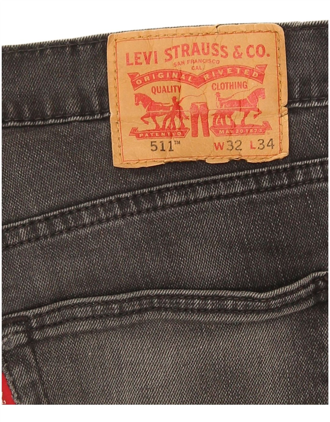 Levi's Mens Slim Jeans W32 L28 Grey