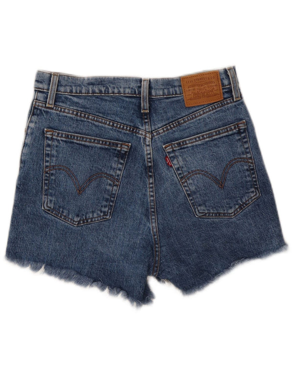 Levi's Womens Ribcage Denim Shorts W28 Medium Blue Cotton