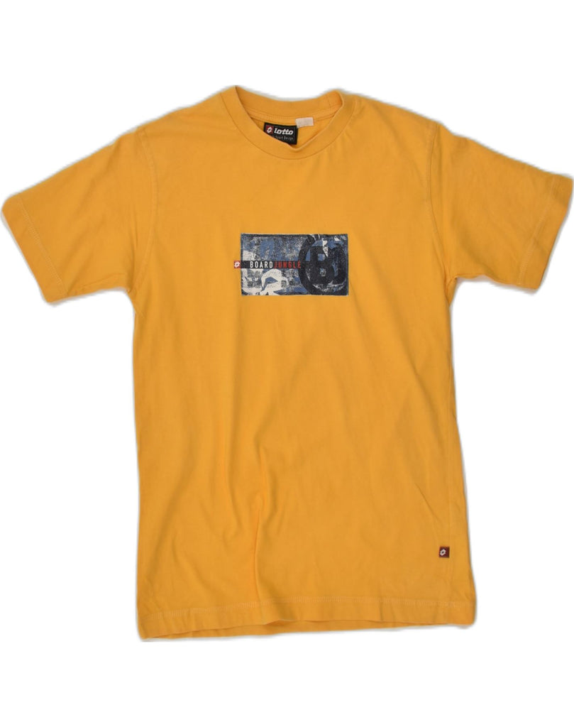 LOTTO Boys Graphic T-Shirt Top 9-10 Years Small Yellow Cotton | Vintage Lotto | Thrift | Second-Hand Lotto | Used Clothing | Messina Hembry 