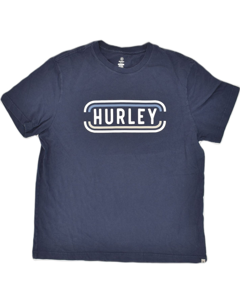 HURLEY Mens Graphic T-Shirt Top XL Navy Blue Cotton | Vintage Hurley | Thrift | Second-Hand Hurley | Used Clothing | Messina Hembry 