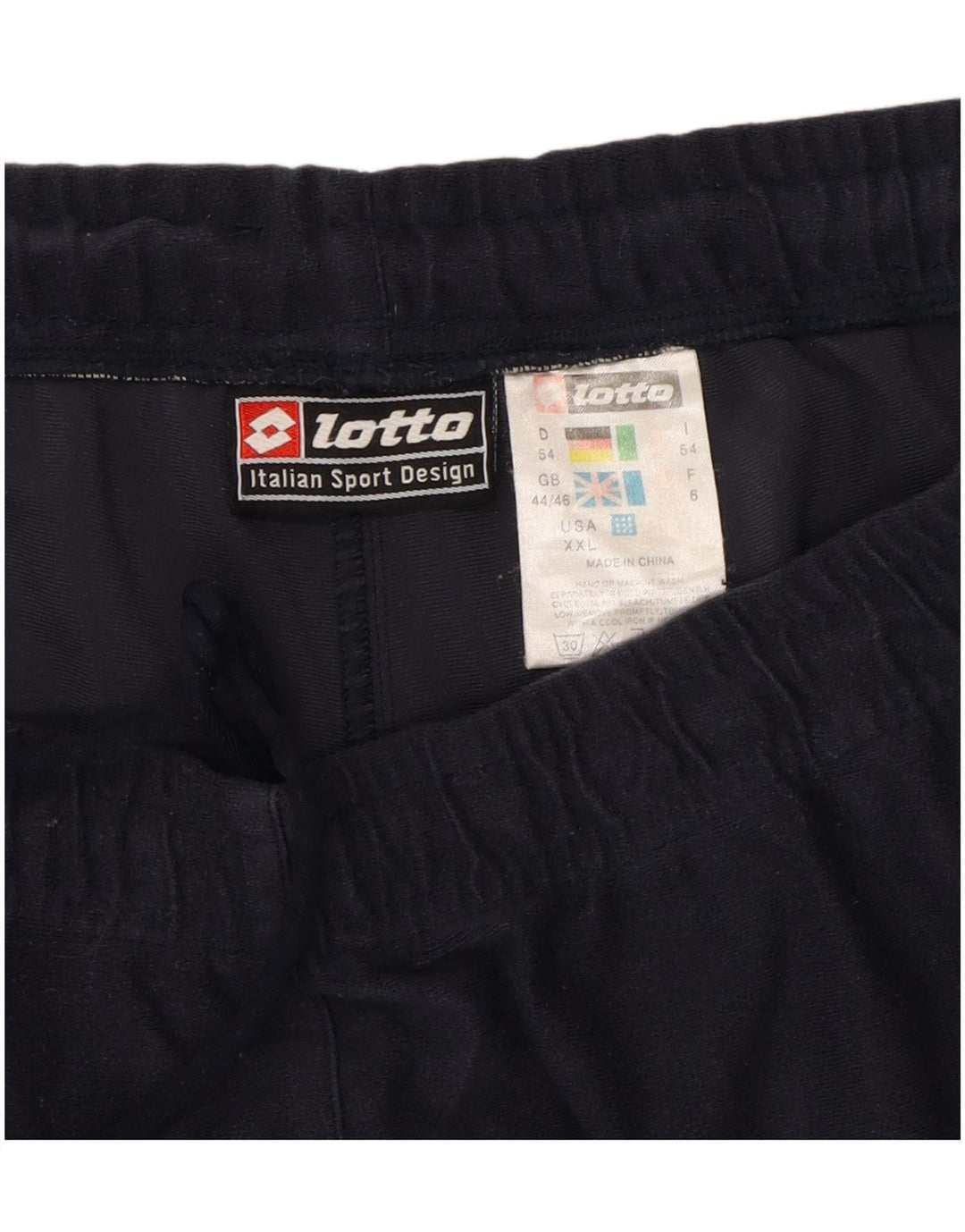 LOTTO Mens Tracksuit Trousers UK 44/46 Large  Navy Blue Polyester Vintage Lotto and Second-Hand Lotto from Messina Hembry 