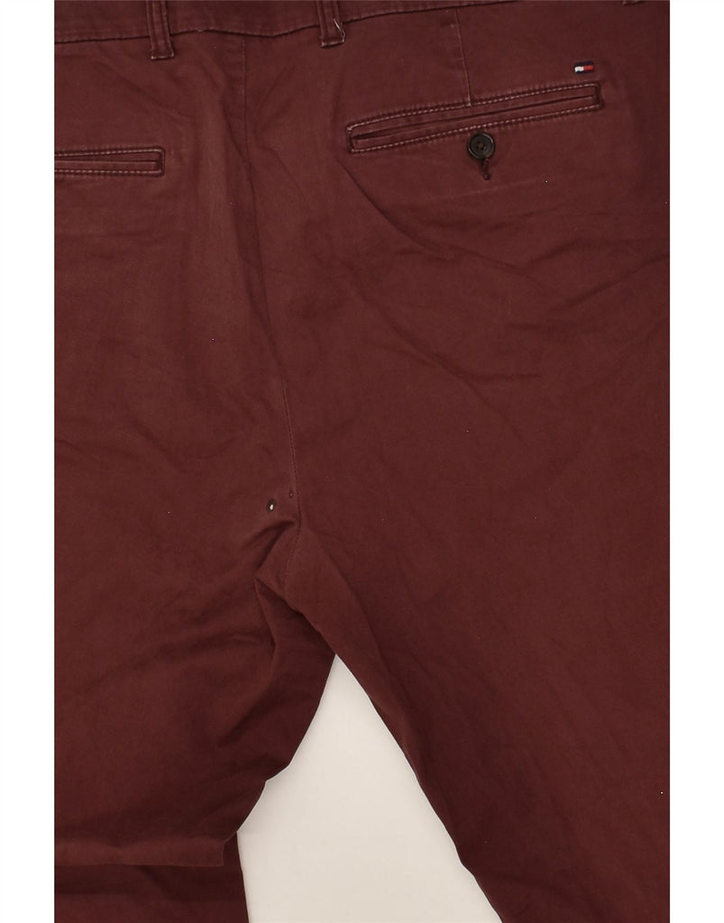 TOMMY HILFIGER Mens Slim Chino Trousers W36 L32 Burgundy Cotton | Vintage Tommy Hilfiger | Thrift | Second-Hand Tommy Hilfiger | Used Clothing | Messina Hembry 