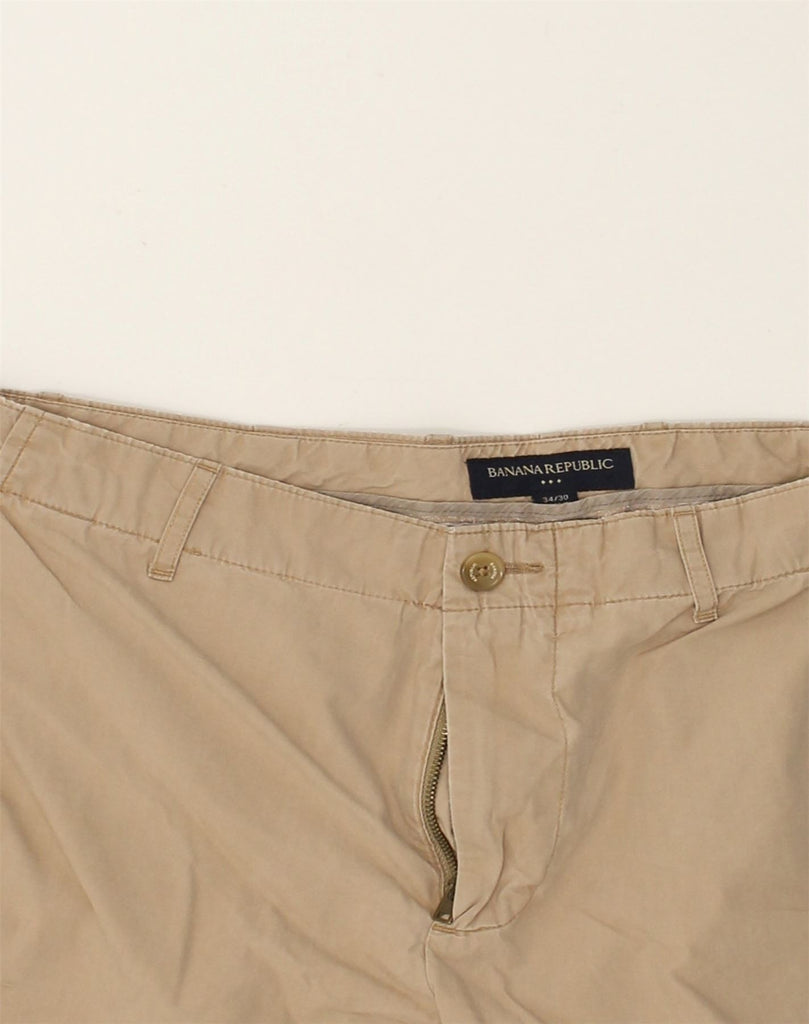 BANANA REPUBLIC Mens Straight Chino Trousers W34 L30 Beige Cotton | Vintage Banana Republic | Thrift | Second-Hand Banana Republic | Used Clothing | Messina Hembry 