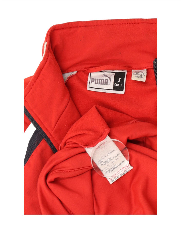 Puma Mens Tracksuit Top Jacket Small Red Polyester