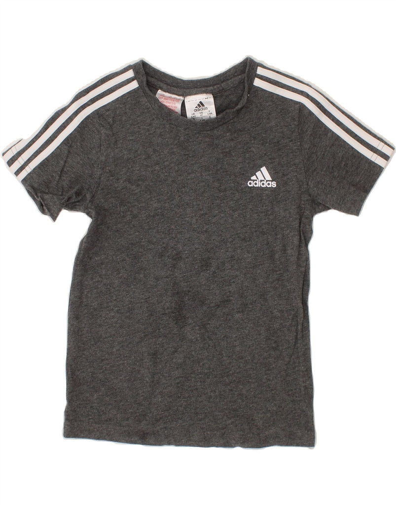 ADIDAS Boys T-Shirt Top 3-4 Years Grey Cotton Vintage Adidas and Second-Hand Adidas from Messina Hembry 