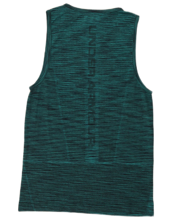 Under Armour Mens Heat Gear Graphic Vest Top Medium Green Flecked