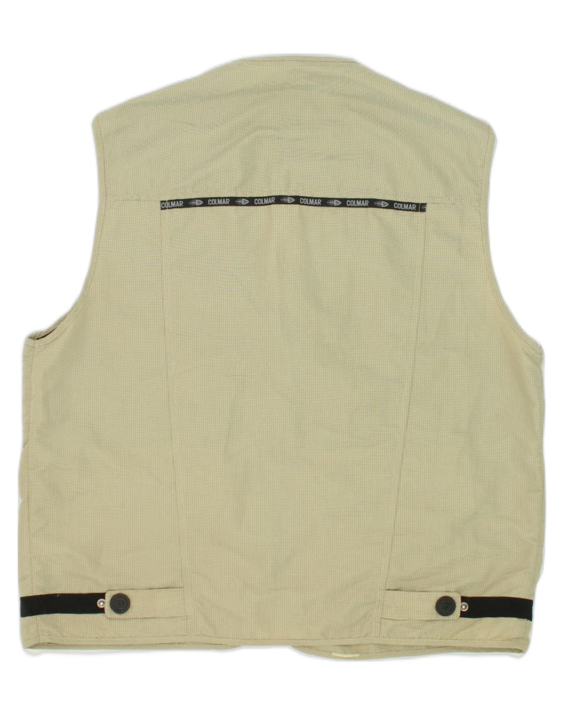 COLMAR Mens Utility Gilet IT 54 2XL Beige Polyester | Vintage Colmar | Thrift | Second-Hand Colmar | Used Clothing | Messina Hembry 