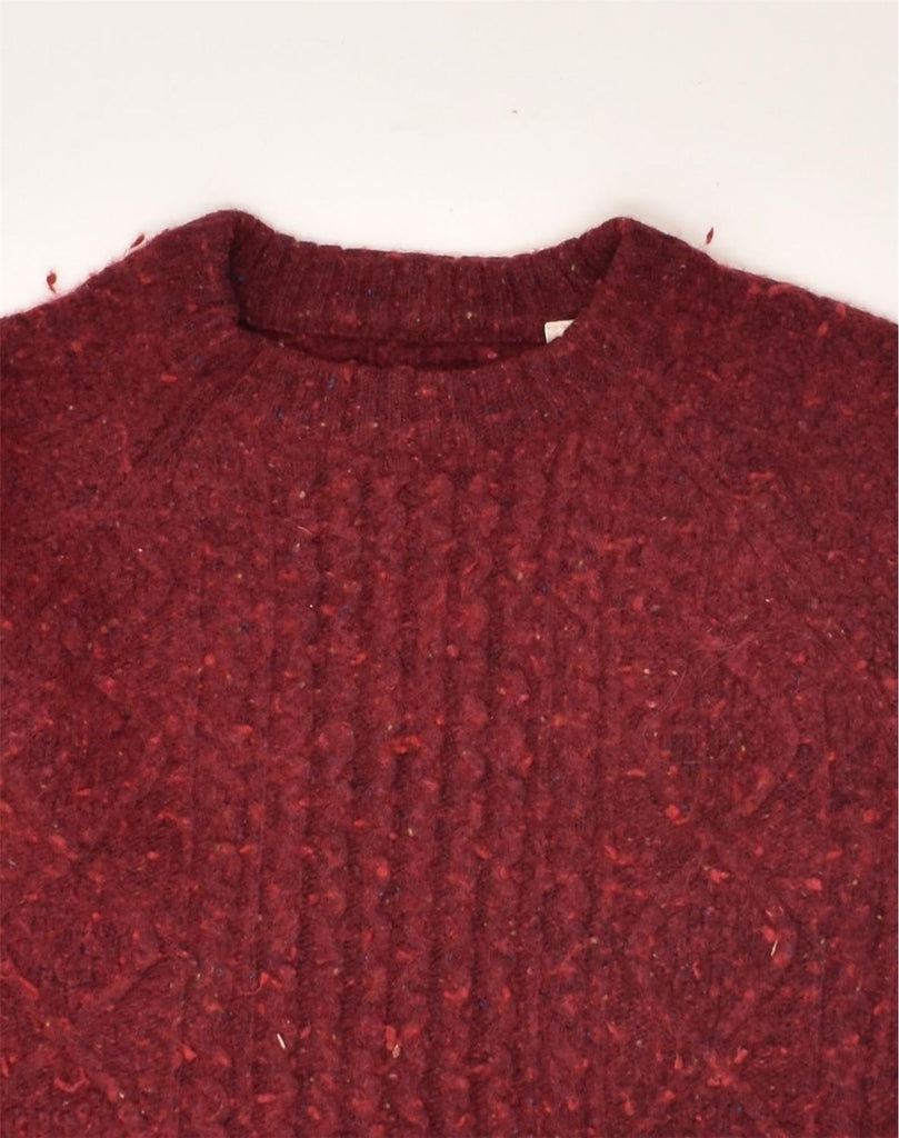 JACK WILLS Womens Crew Neck Jumper Sweater UK 16 Medium Red Wool | Vintage Jack Wills | Thrift | Second-Hand Jack Wills | Used Clothing | Messina Hembry 