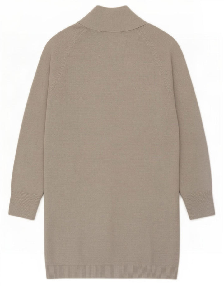 Marks & Spencer Womens Longline Cardigan Sweater UK 10 Small Silver Acrylic