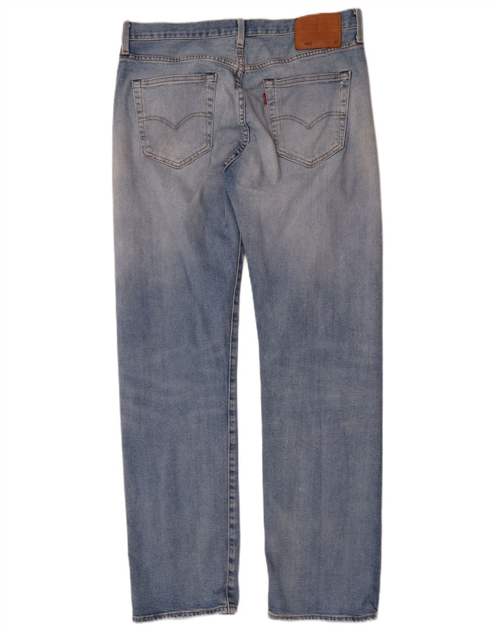 Levi's Mens 501 Straight Jeans W33 L32 Blue Cotton