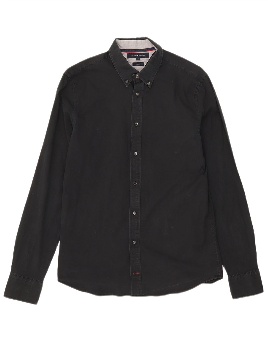 Tommy Hilfiger Mens Shirt Medium Black Cotton