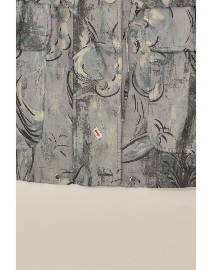 C & A Womens Abstract Pattern Overcoat EU 44 XL Grey Polyester | Vintage C & A | Thrift | Second-Hand C & A | Used Clothing | Messina Hembry 