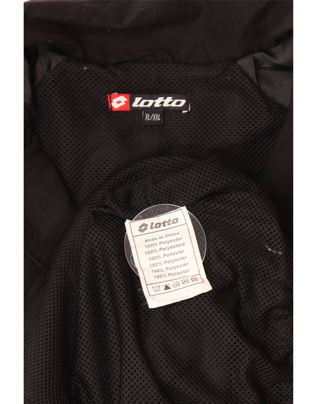 Lotto Mens Tracksuit Top Jacket XL Black Polyester Sports
