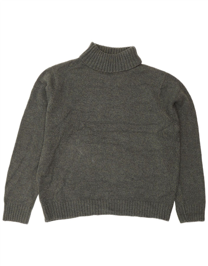 Marks & Spencer Mens Roll Neck Jumper Sweater Large Green Acrylic