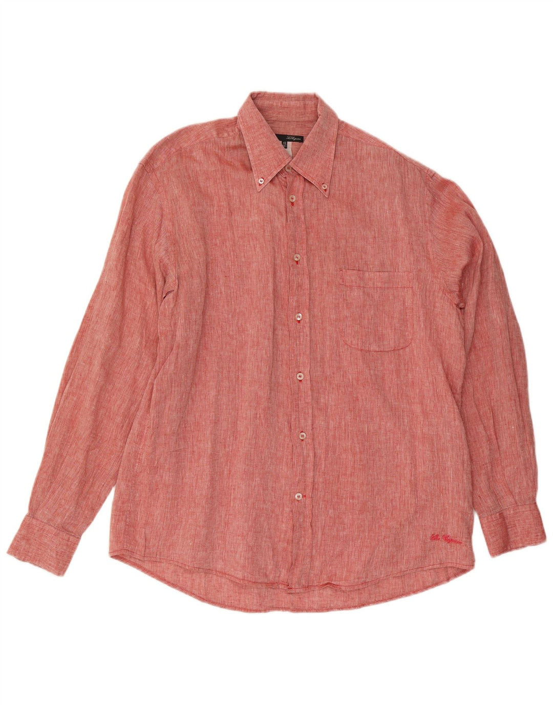 Les Copains Mens Shirt Size 42 16 1/2 Large Red