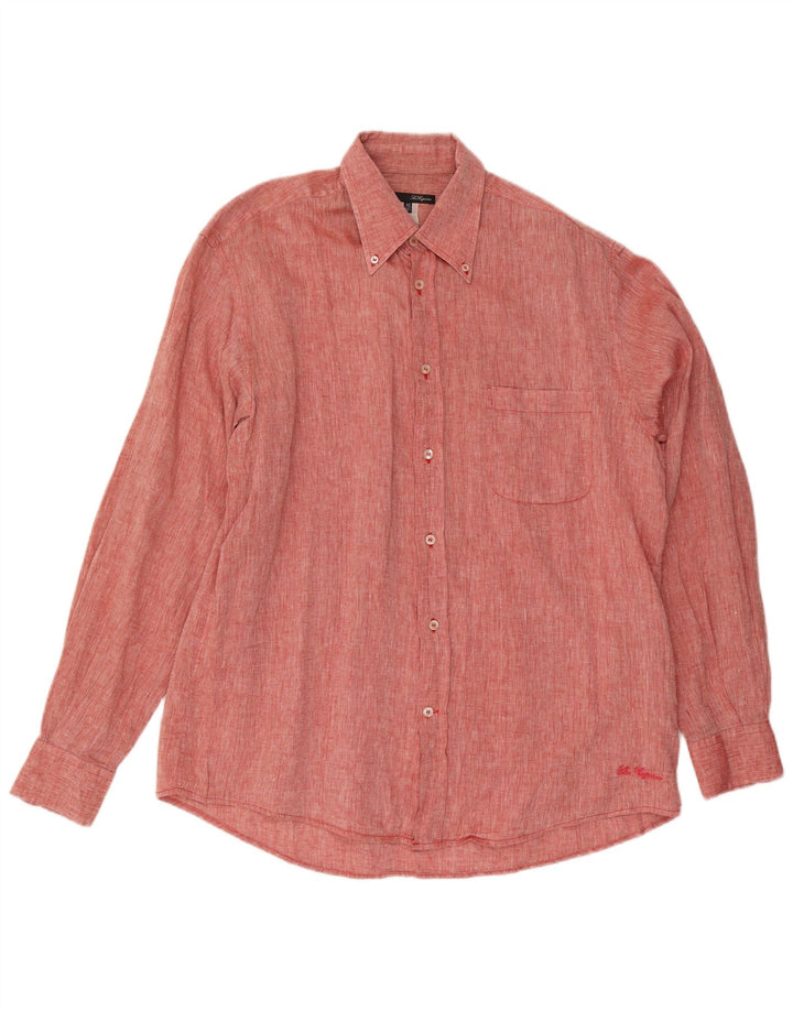 Les Copains Mens Shirt Size 42 16 1/2 Large Red