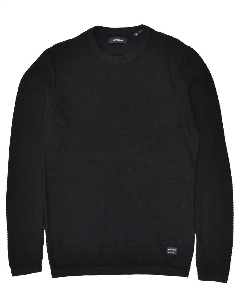 JACK & JONES Mens Crew Neck Jumper Sweater Medium Black Cotton | Vintage Jack & Jones | Thrift | Second-Hand Jack & Jones | Used Clothing | Messina Hembry 