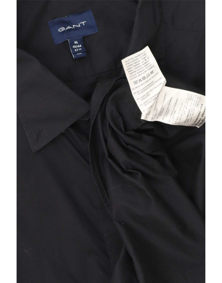 Gant Mens Shirt Size 43/44 17 1/2 XL Black Cotton