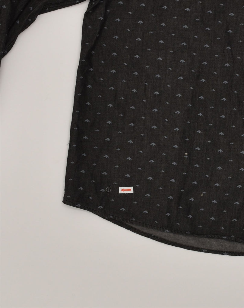 QUIKSILVER Mens Shirt Medium Grey Spotted Cotton Vintage Quiksilver and Second-Hand Quiksilver from Messina Hembry 