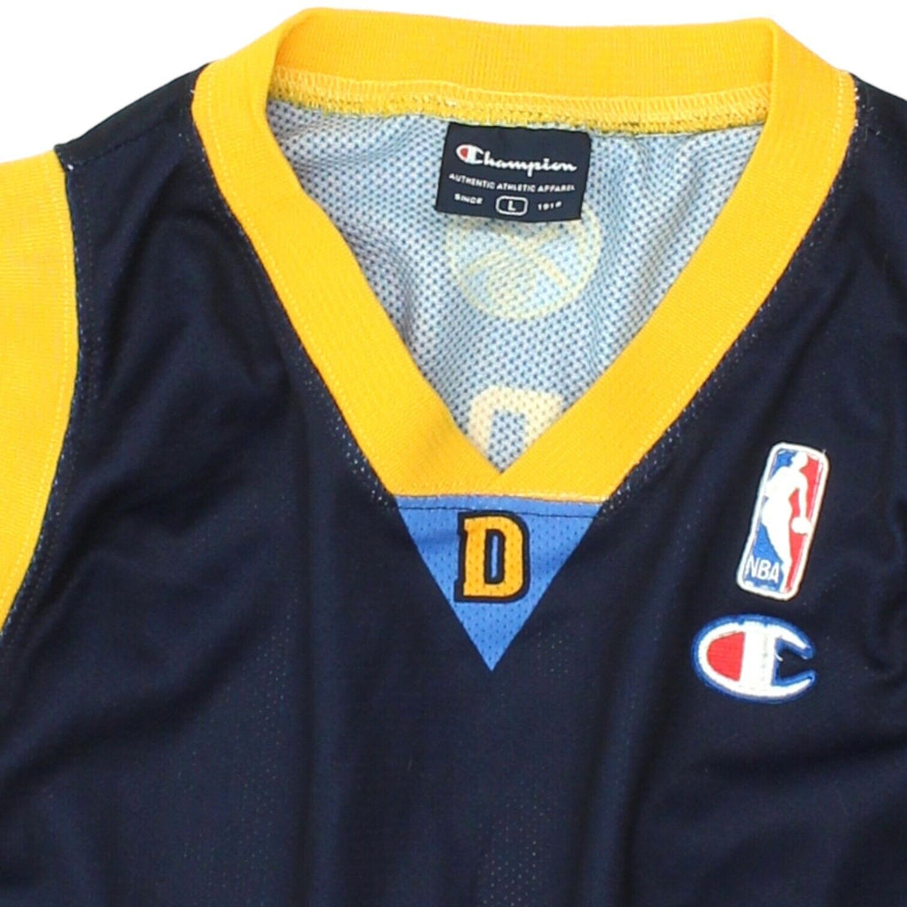 Denver Nuggets Mens Blue Allen Iverson Champion Jersey | Vintage NBA Basketball | Vintage Messina Hembry | Thrift | Second-Hand Messina Hembry | Used Clothing | Messina Hembry 
