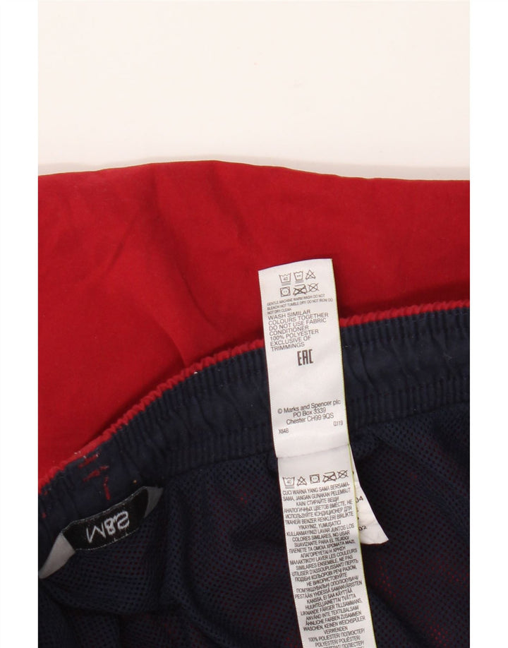 Marks & Spencer Mens Swimming Shorts Large Red Polyester