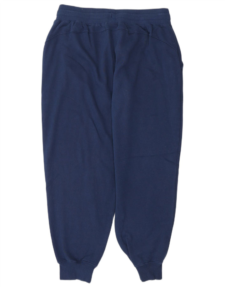 PUMA Mens Graphic Tracksuit Trousers Joggers Medium  Navy Blue Cotton