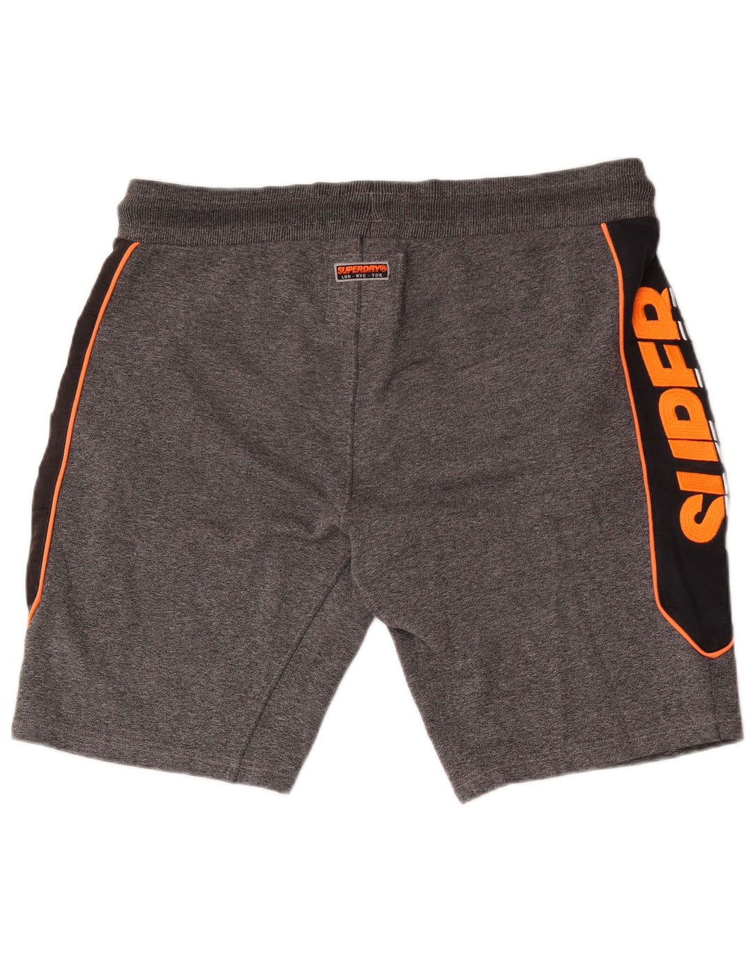 Superdry Mens Graphic Sport Shorts Large  Grey Colourblock Polyester