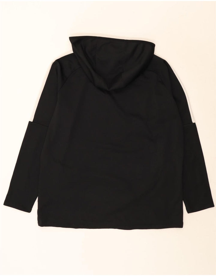 Nike Mens Dri Fit Hooded Top Long Sleeve XL Black Colourblock Polyester