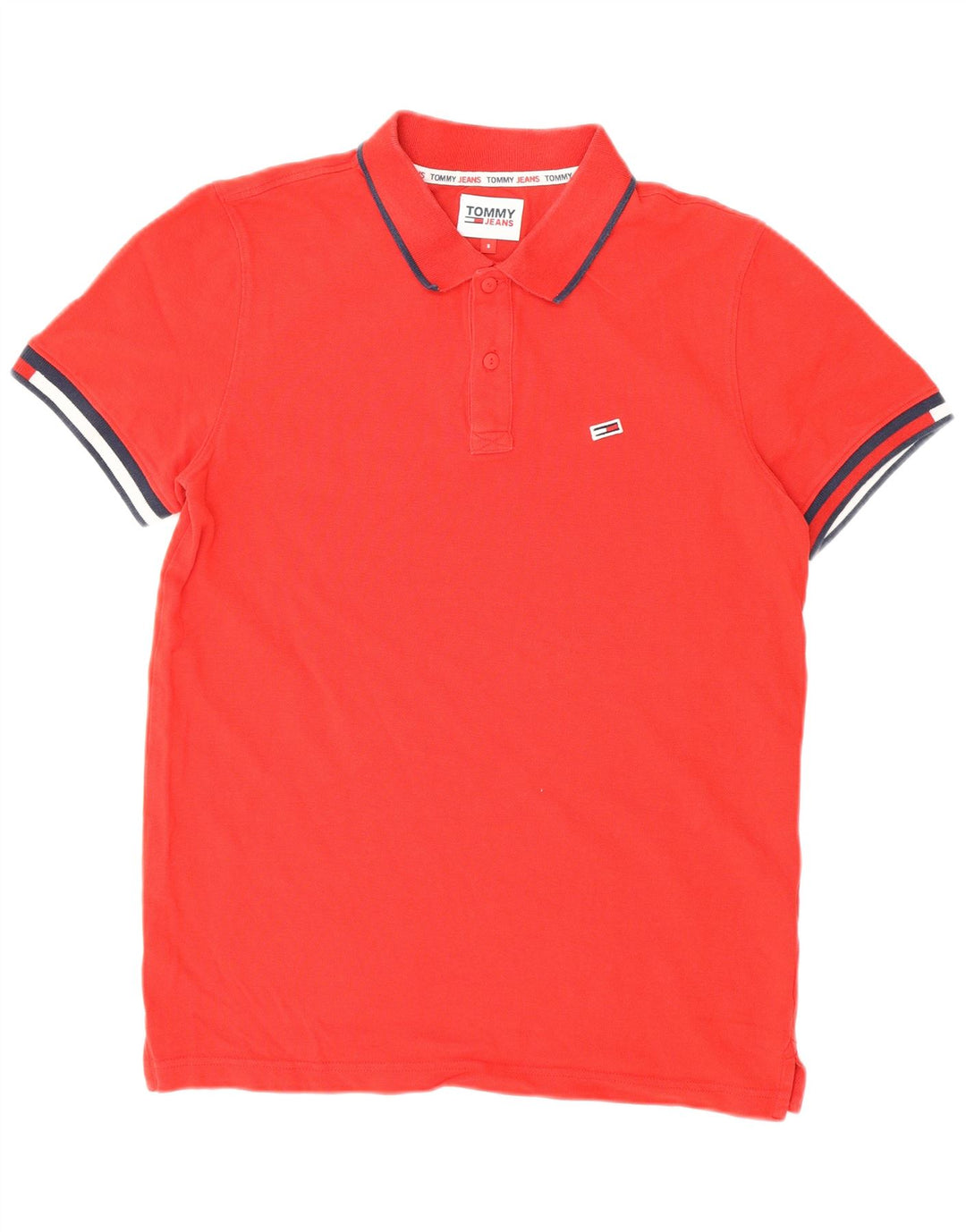 Tommy Hilfiger Mens Polo Shirt Small Red Cotton