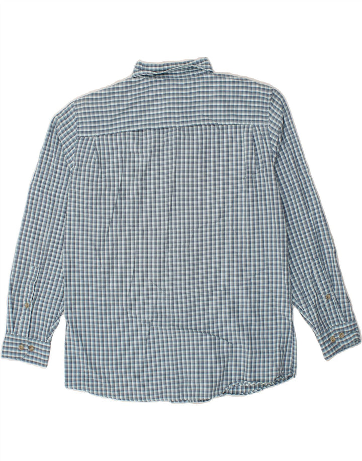 EDDIE BAUER Mens Shirt Large Blue Check Cotton Vintage Eddie Bauer and Second-Hand Eddie Bauer from Messina Hembry 