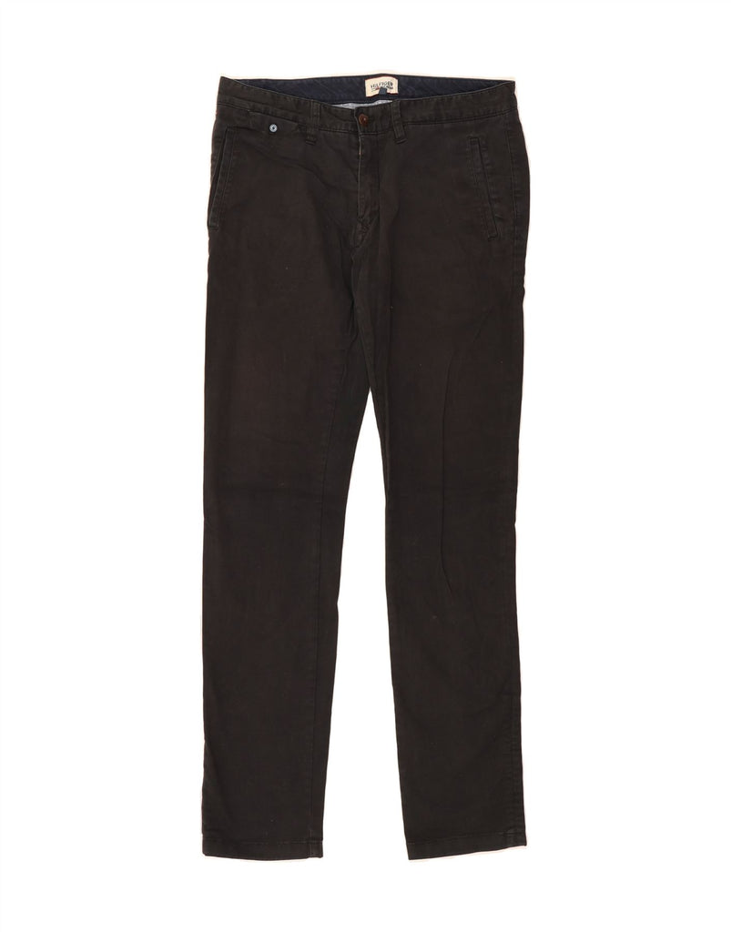 TOMMY HILFIGER Mens Slim Casual Trousers W32 L34 Black Cotton Vintage Tommy Hilfiger and Second-Hand Tommy Hilfiger from Messina Hembry 