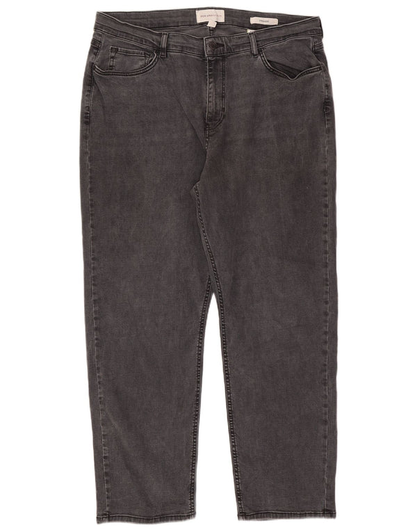 Marks & Spencer Womens Per Una Straight Jeans UK 20 2XL W40 L28 Black