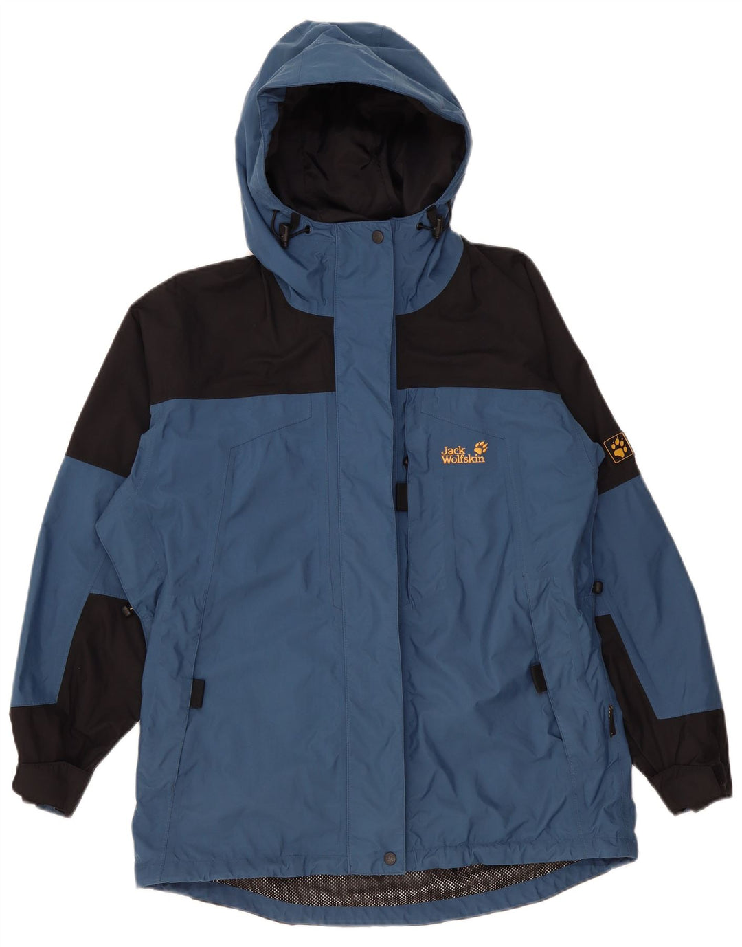 Jack Wolfskin Womens Hooded Windbreaker Jacket UK 12 Medium Blue
