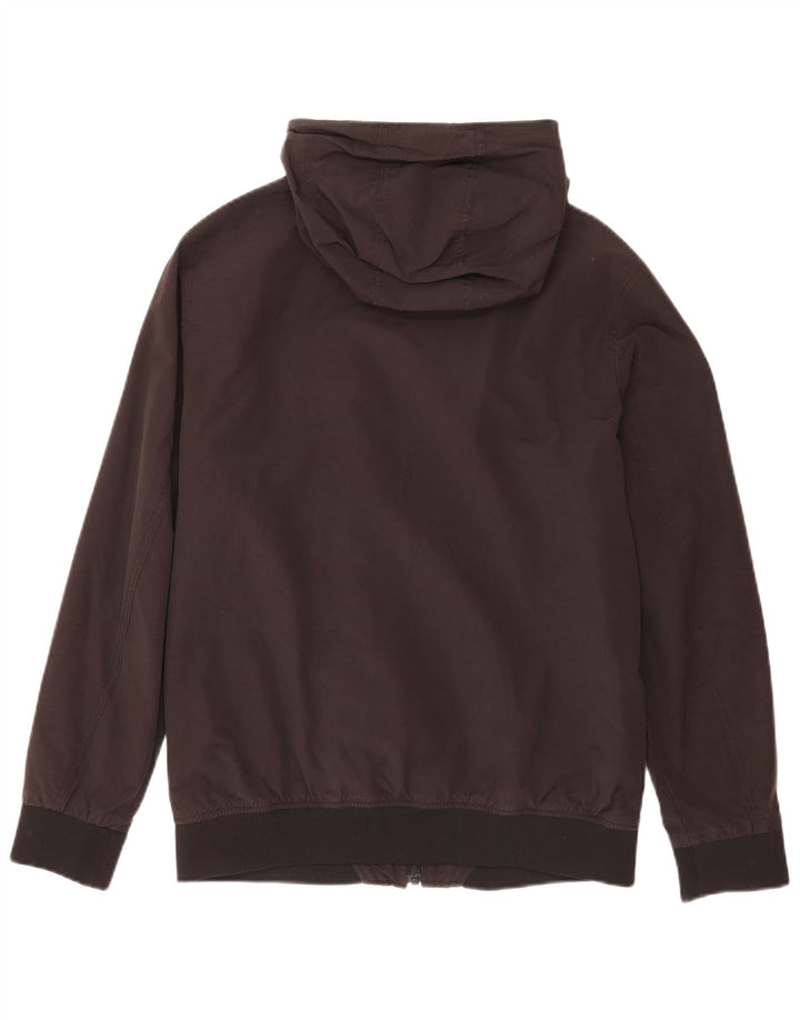 Jack & Jones Mens Hooded Bomber Jacket UK 40 Large Black Cotton