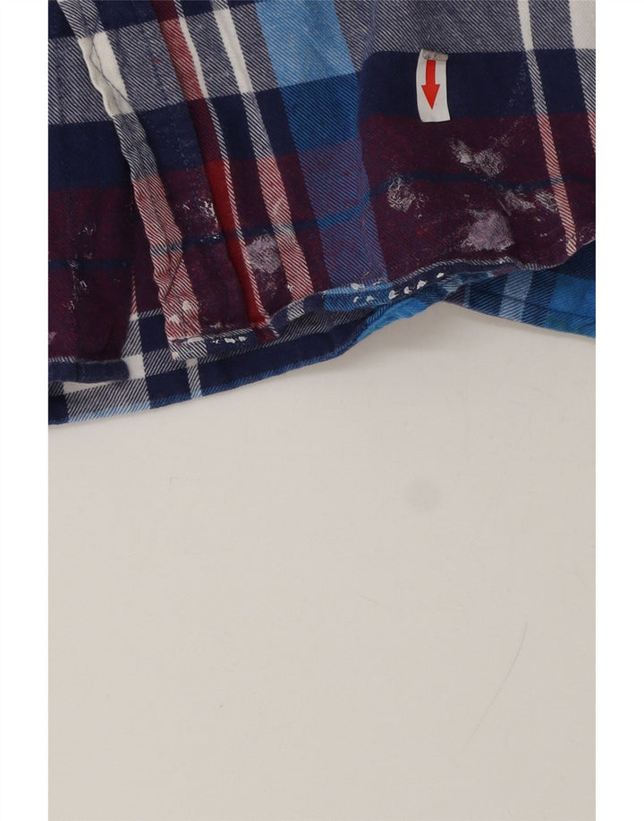 Quiksilver Mens Hooded Flannel Shirt Large Multicoloured Check