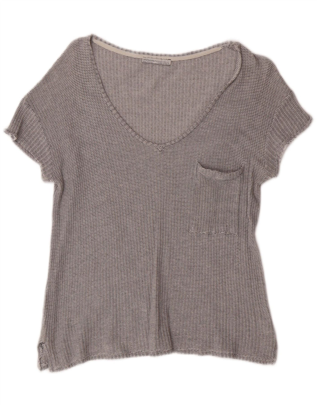 ZARA Womens Blouse Top UK 12 Medium Grey