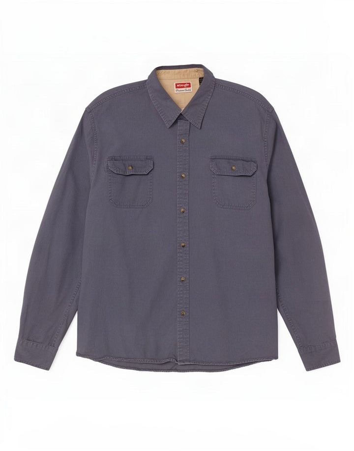Wrangler Mens Shirt 2XL Blue Cotton