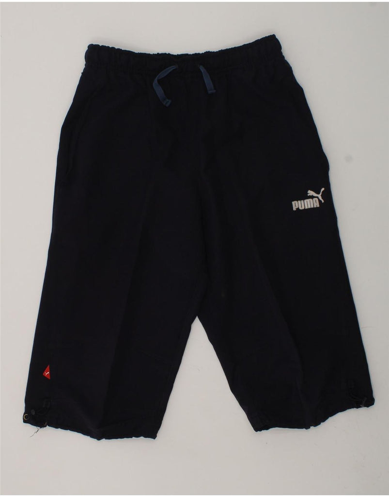 PUMA Boys Graphic Bermuda Sport Shorts 10-11 Years Navy Blue Polyester | Vintage Puma | Thrift | Second-Hand Puma | Used Clothing | Messina Hembry 