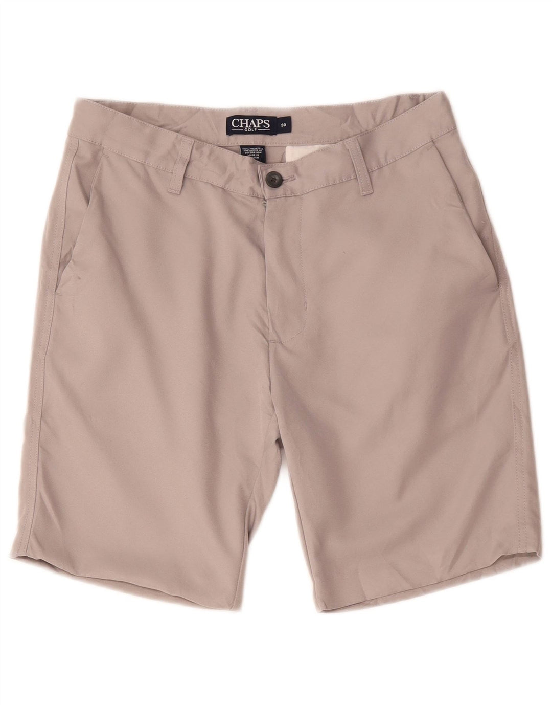 Chaps Mens Chino Shorts W30 Medium Grey Polyester
