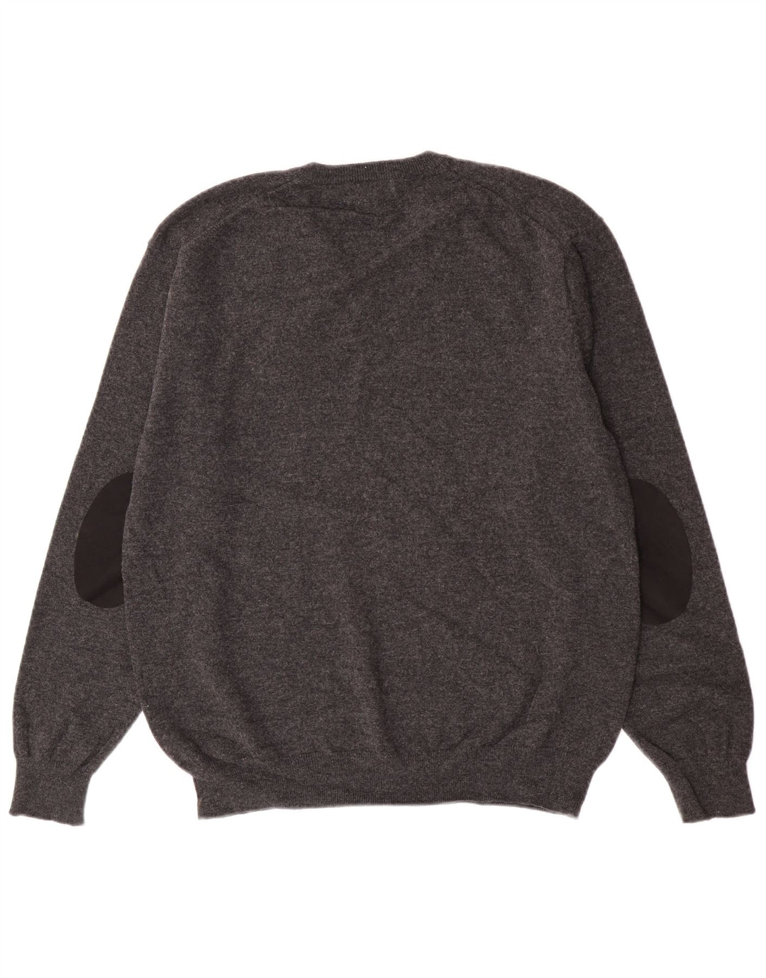 Gant Mens V-Neck Jumper Sweater 2XL Grey Lambswool