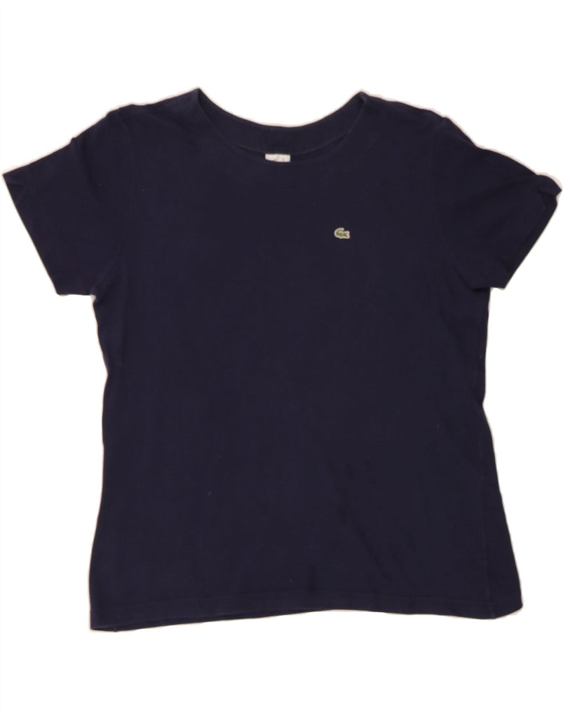 LACOSTE Womens T-Shirt Top Size 46 XL Navy Blue Cotton Vintage Lacoste and Second-Hand Lacoste from Messina Hembry 