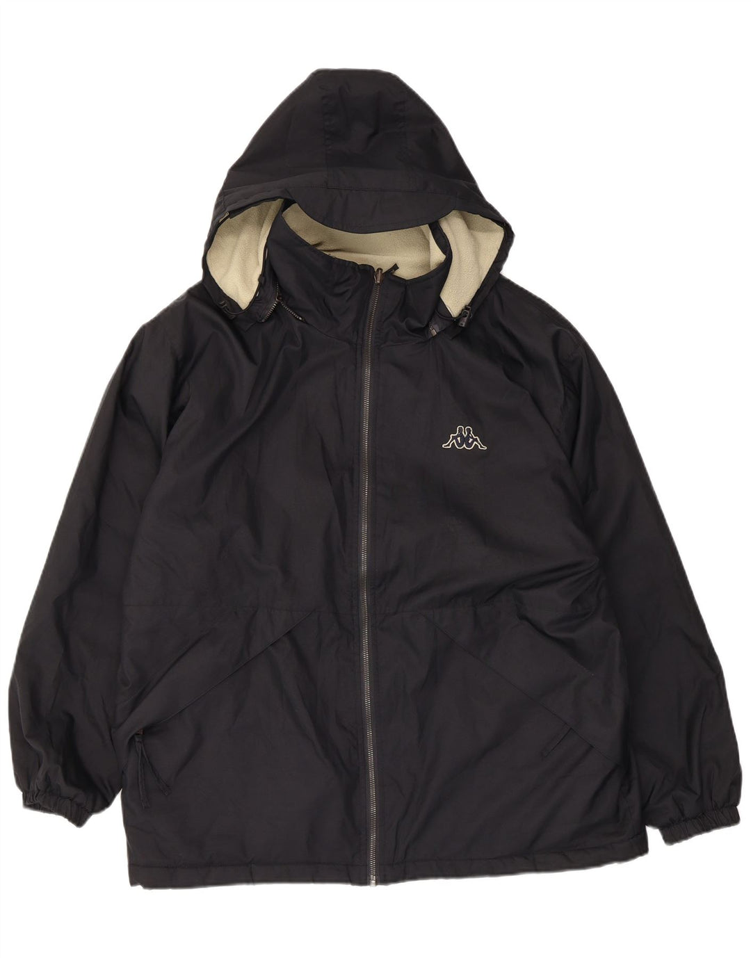 Kappa Mens Hooded Reversible Jacket UK 36 Small Black Polyester