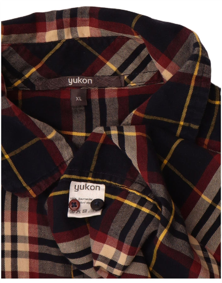 Yukon Mens Flannel Shirt XL Multicoloured Check Cotton